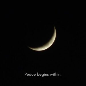 Peace begins within.