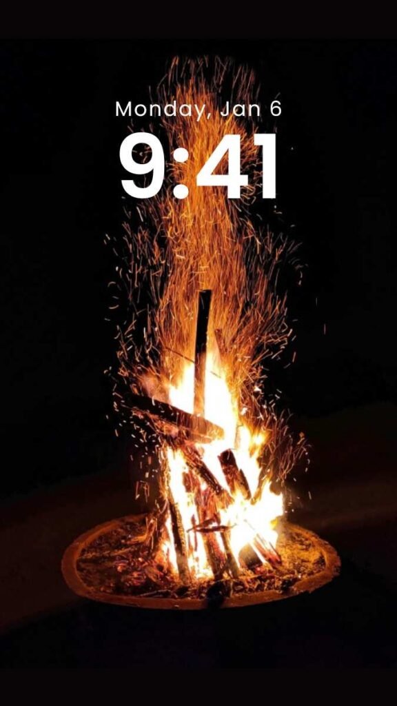 Campfire Glow – Original Fire Phone Wallpaper for iPhone & Android