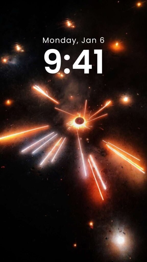 Cosmic Sparks - Original Fireworks Phone Wallpaper