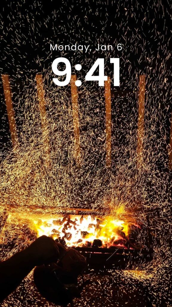 Ember Storm - Original Bonfire Phone Wallpaper
