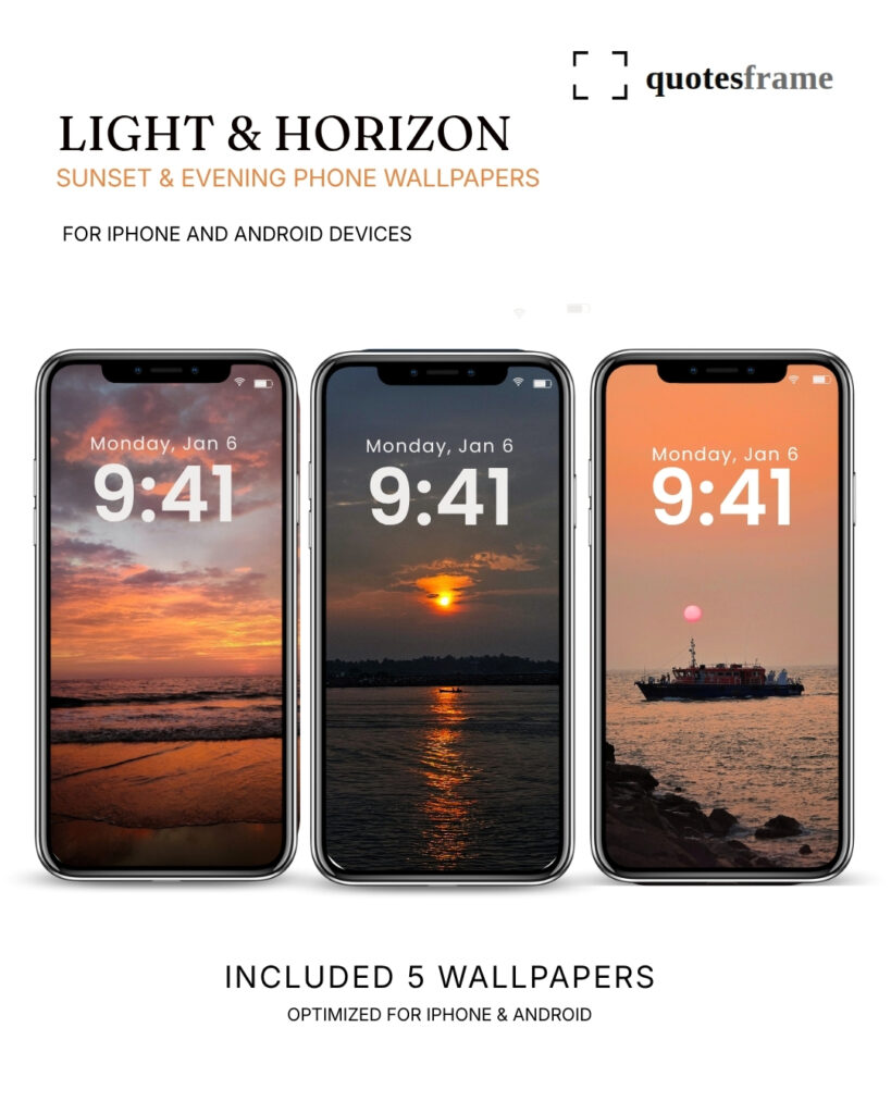 Light & Horizon - Sunset & Evening Phone Wallpapers