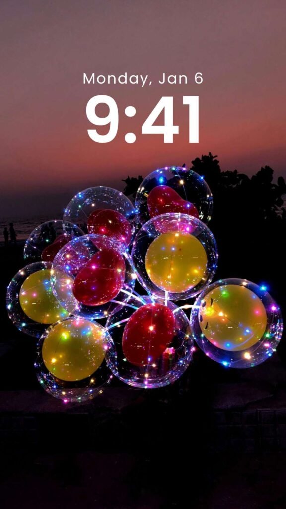 Lights of Joy - Original LED Balloon Phone Wallpaper