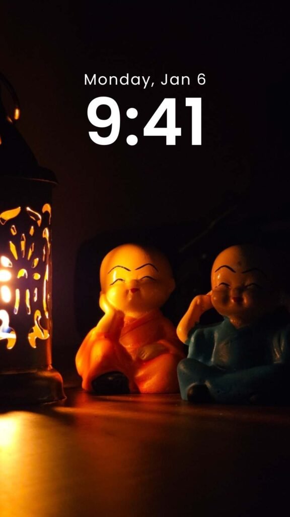 Peaceful Glow - Original Lantern Light Phone Wallpaper
