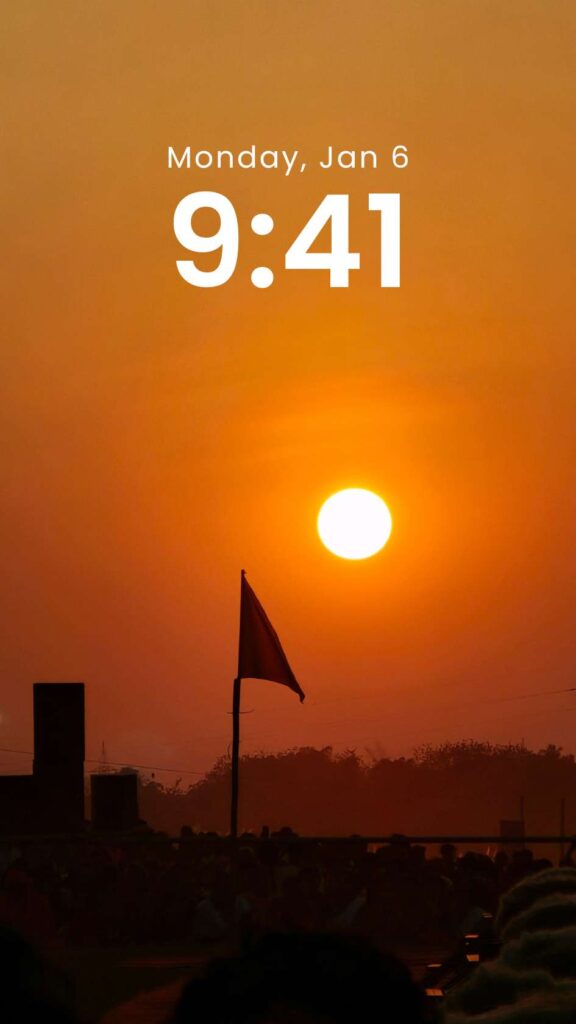 Saffron Sunset - Original Sunset Phone Wallpaper