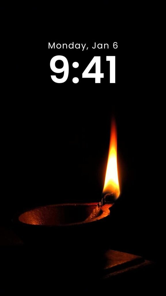 Silent Flame - Original Diya Phone Wallpaper