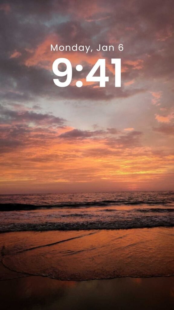 Sunset Serenity - Original Sunset Beach Phone Wallpaper