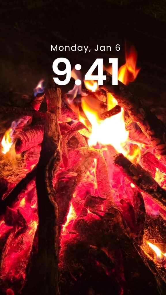 Warmth of Fire - Original Bonfire Phone Wallpaper