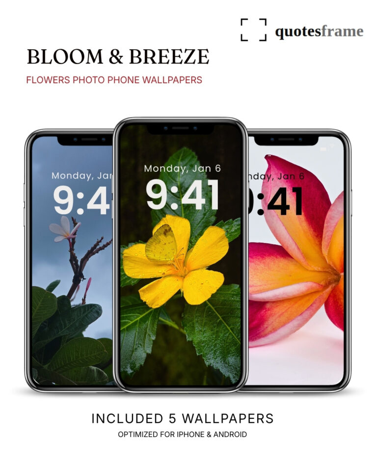 Bloom & Breeze - Flower Phone Wallpaper Pack