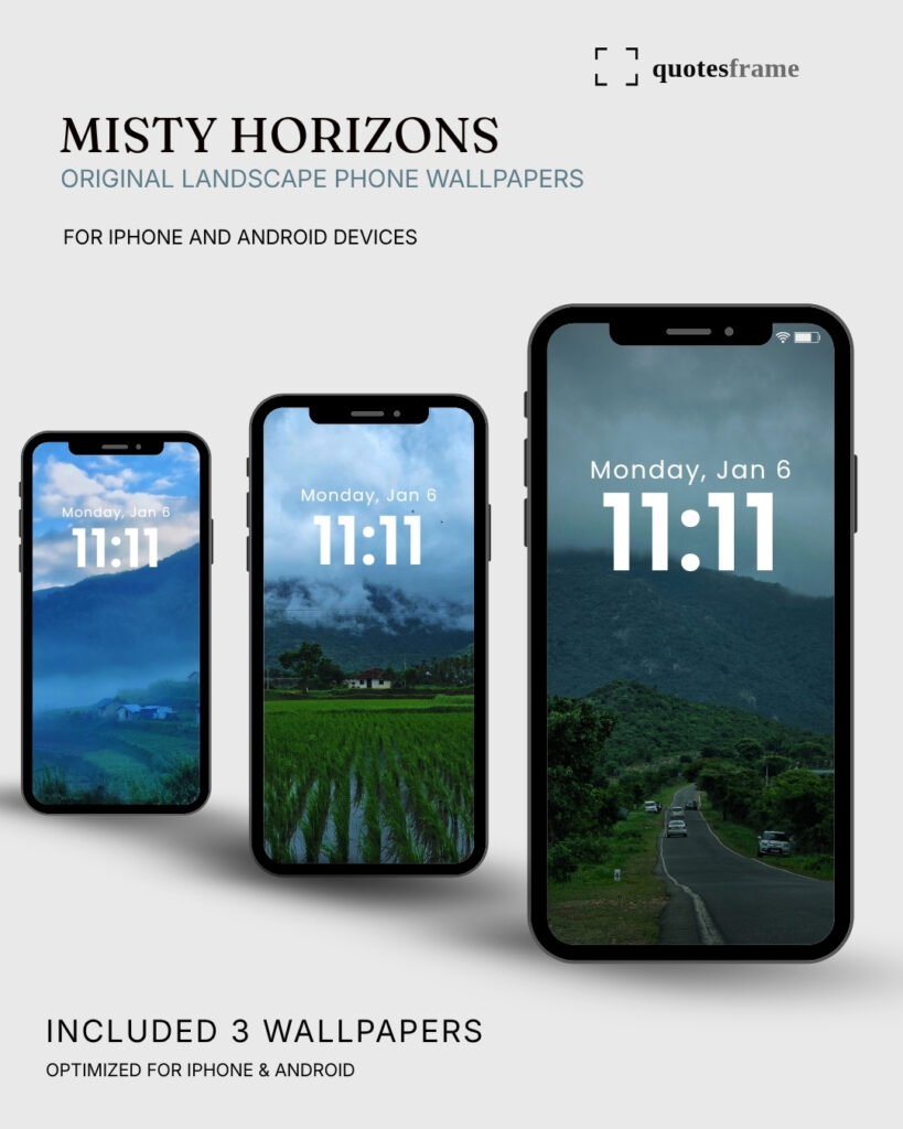Misty Horizons - Original Landscape Phone Wallpapers